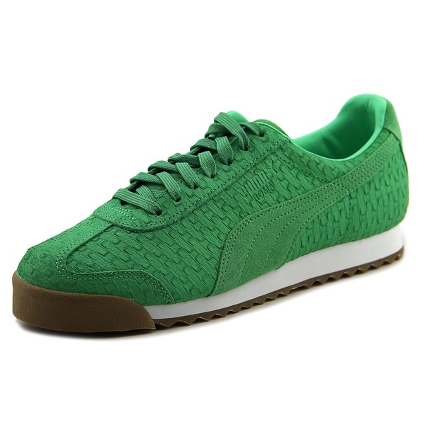 Shop Puma Roma Mono Emboss Women Round Toe Leather Green
