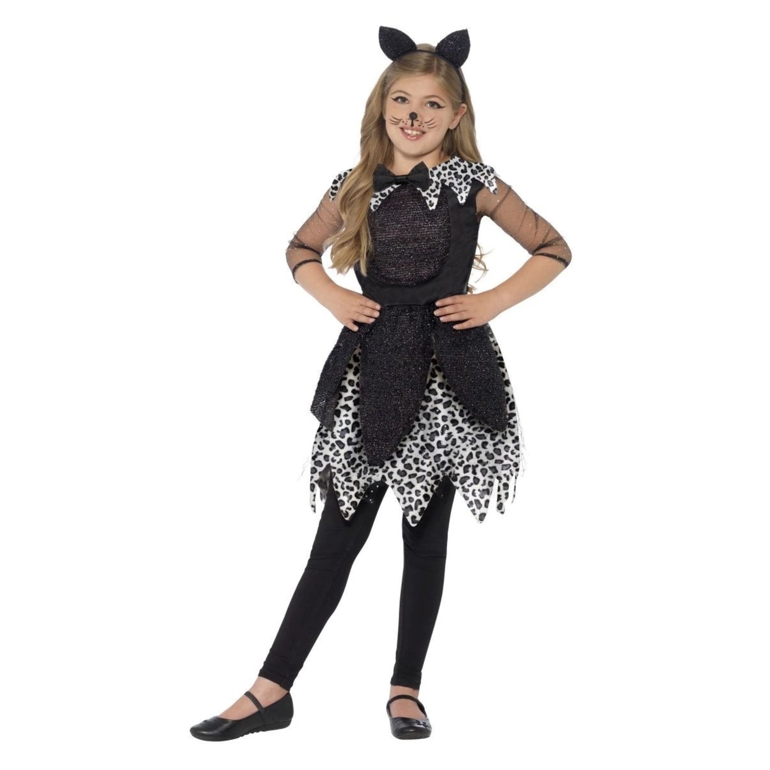 Shop 42 Black And White Deluxe Midnight Cat Girl Child Halloween