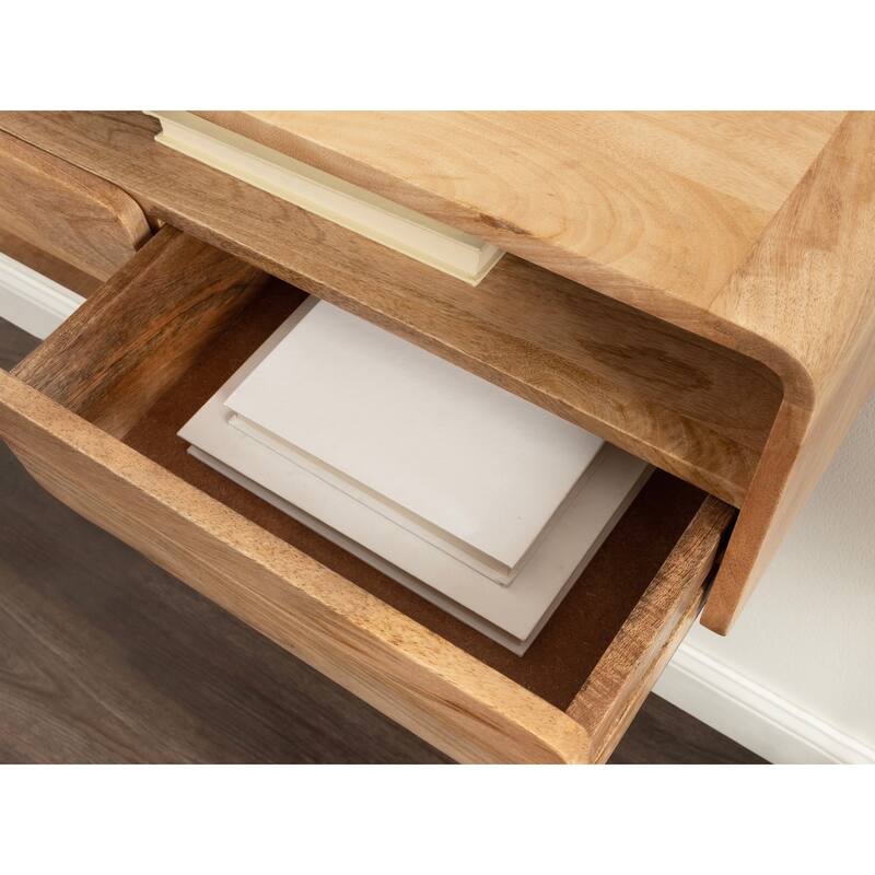 Kate and Laurel Kato Wood Floating Console Table