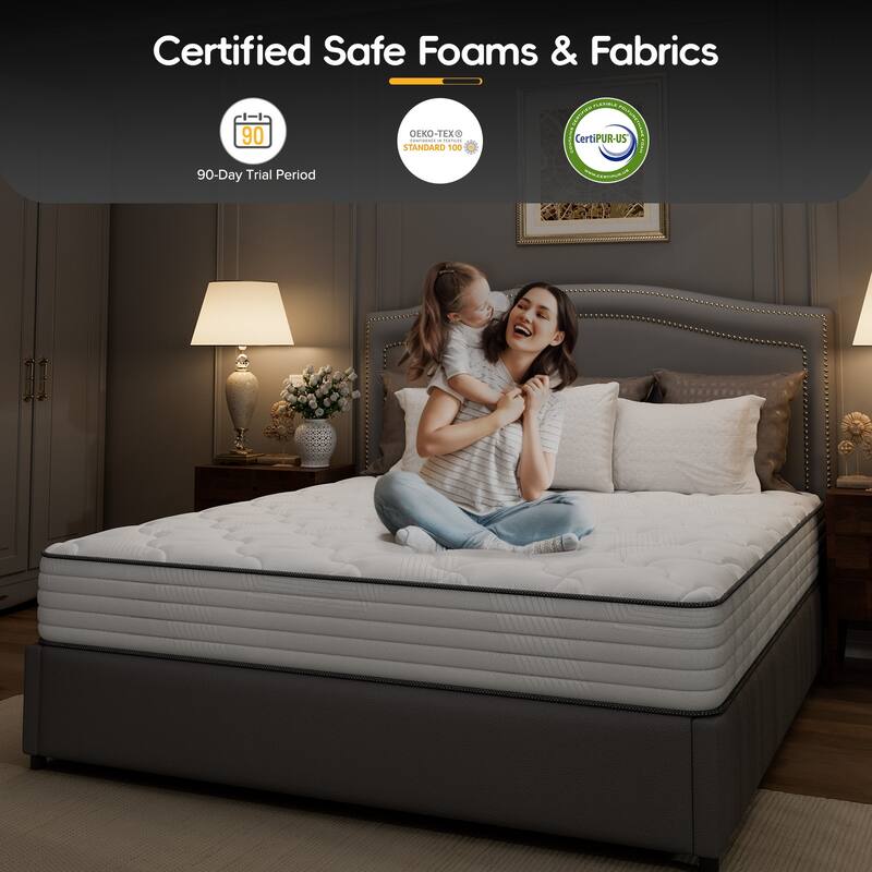 SweDrea 10 in. Medium Cool Gel Memory Foam Mattress with CertiPUR-US, SGS and OEKO-TEX