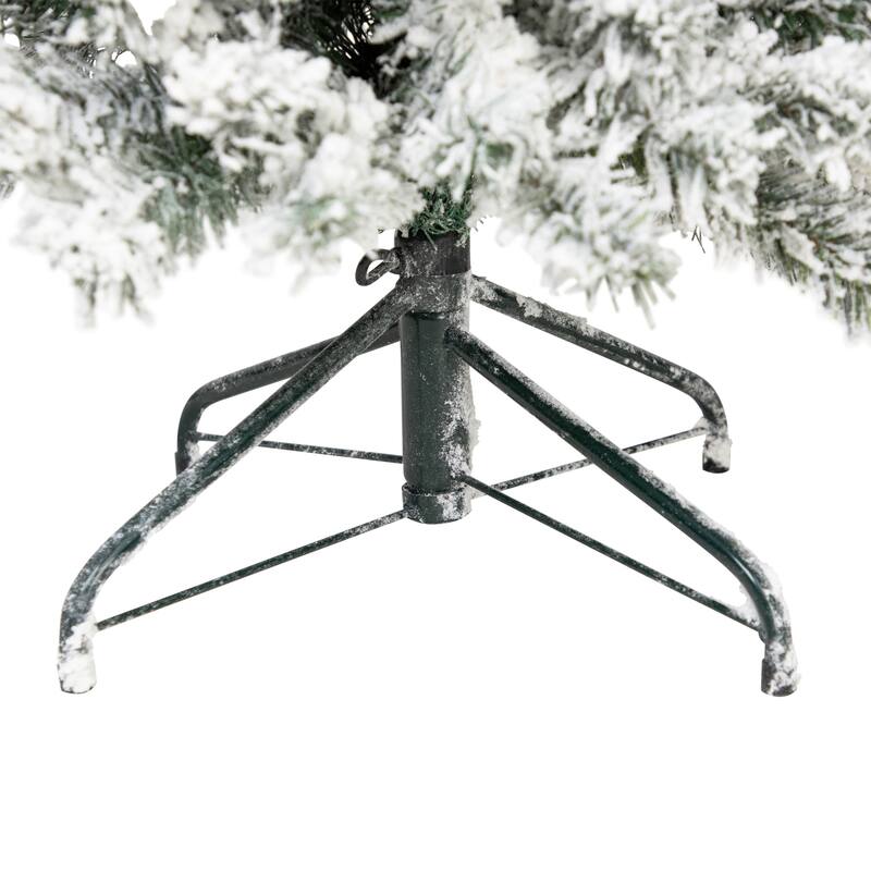 6' Flocked Green Pine Pencil Artificial Christmas Tree Unlit - 6 Foot