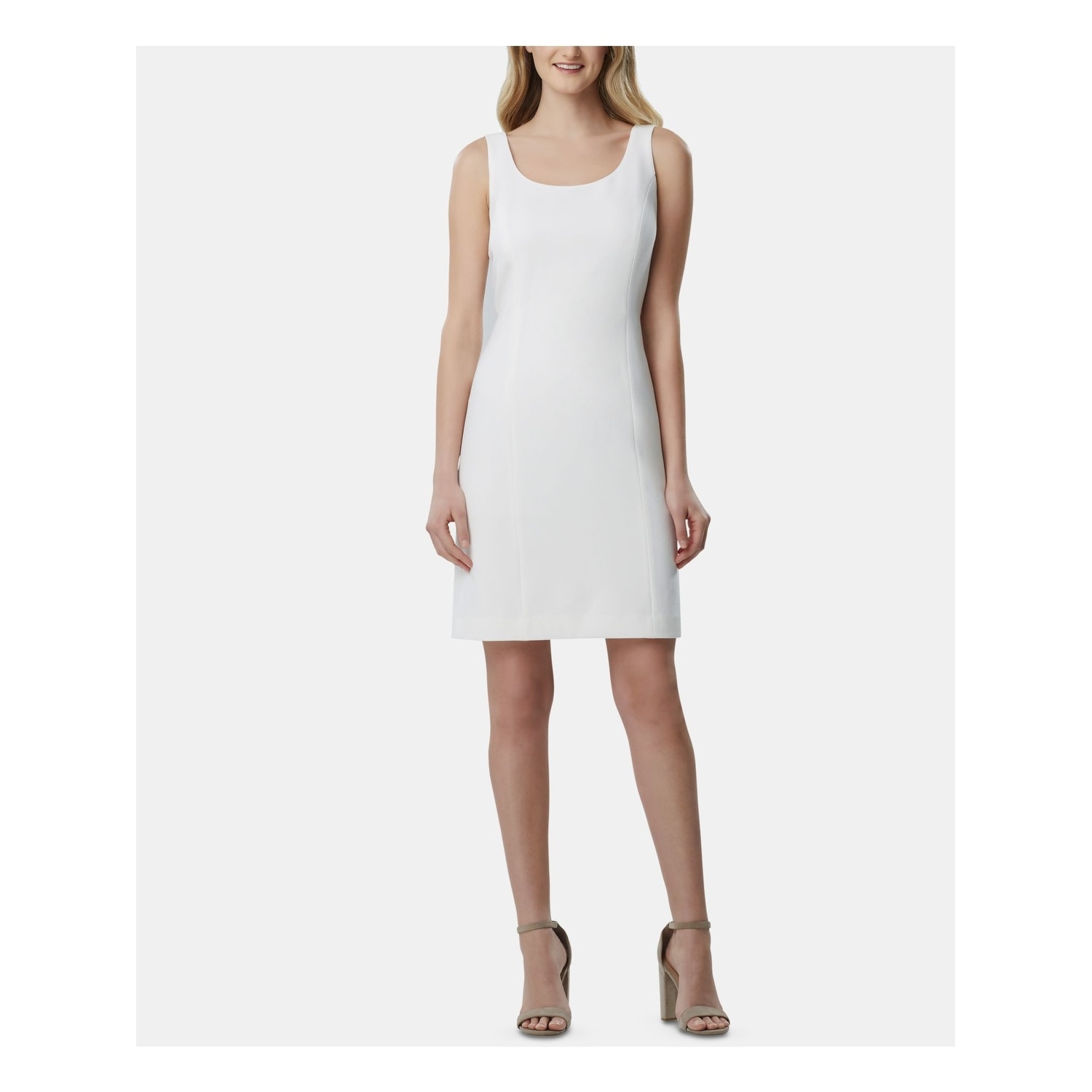 tahari white dress