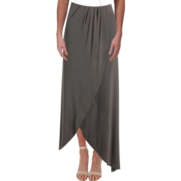 faux wrap maxi skirt