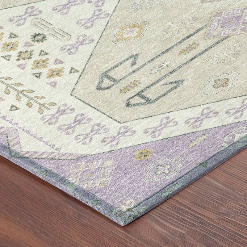 Machine Washable Indoor/ Outdoor Global Hiawatha Chantille Rug