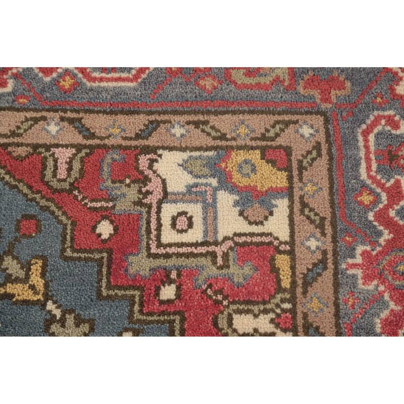 Traditional Heriz-Serapi Oriental Accent Rug Handmade Wool Carpet - 3'11"x 5'11"