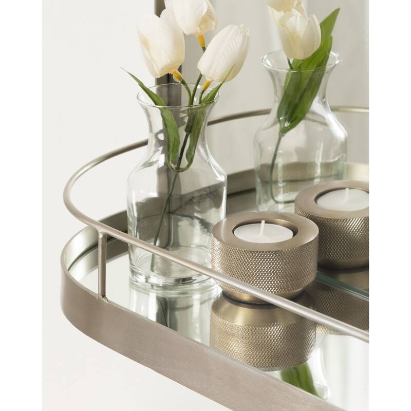 Kate and Laurel Peyson Framed Arch Mirror with Shelf