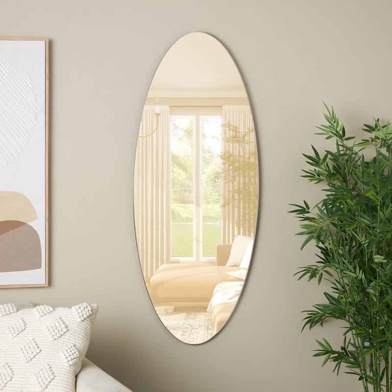 Wood Star Large Wall Mirror - White or Black - Roche River Decor