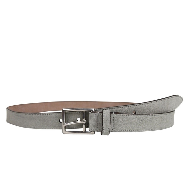 mens brown leather belt silver buckle