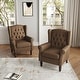 preview thumbnail 19 of 77, Button Tufted Armchair Wingback Wood legs Accent Chairs (Set of 2)