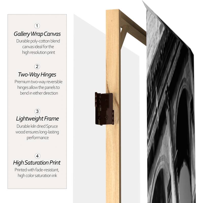 Canvas Double-sided 6-foot Coliseum and Canal Room Divider (China)