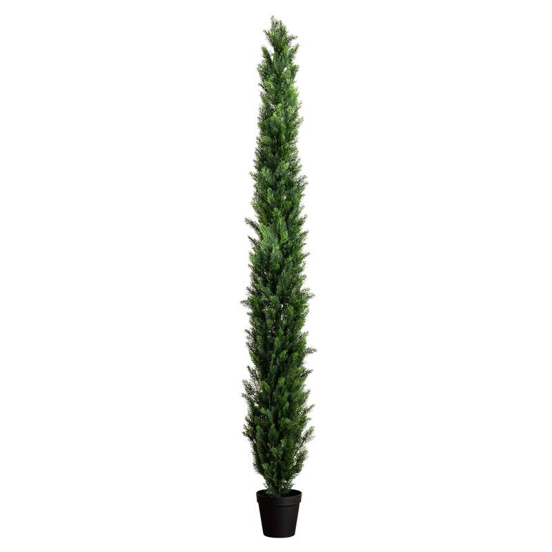 10ft. UV Resistant Artificial Cedar Pine Tree (Indoor/Outdoor) - Durable Seasonal Holiday X-Mas Display