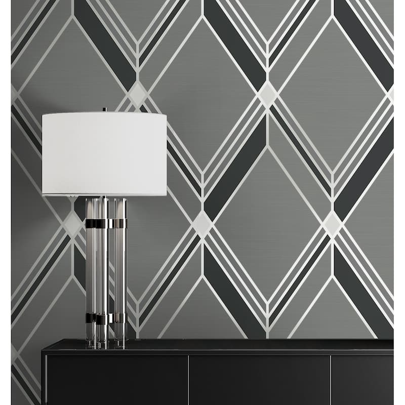 Seabrook Designs Brooklyn Diamond Nonwoven Unpasted Wallpaper