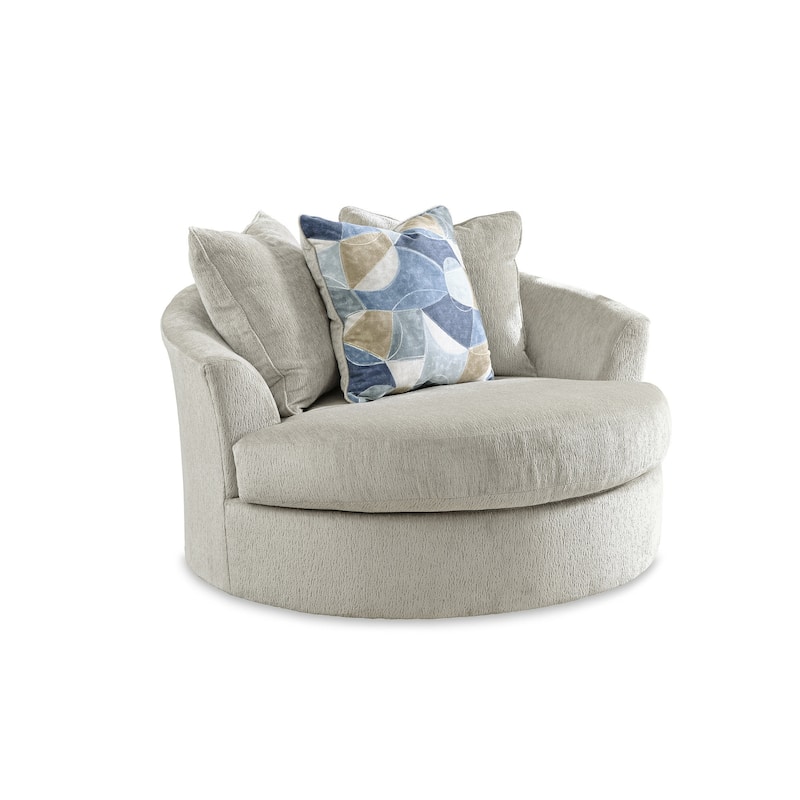 Signature Design by Ashley Maxon Place Oversized Swivel Accent Chair - 56"W x 55"D x 35"H