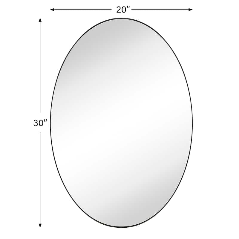 TEHOME Javell Oval Metal Wall Mirror
