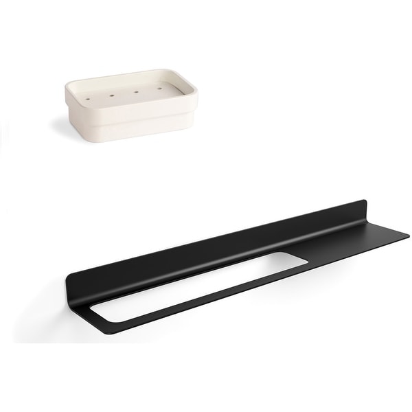 WS Bath Collections Seta 51809+5147 Seta 14-11/16" Wall Mounted Towel Bar