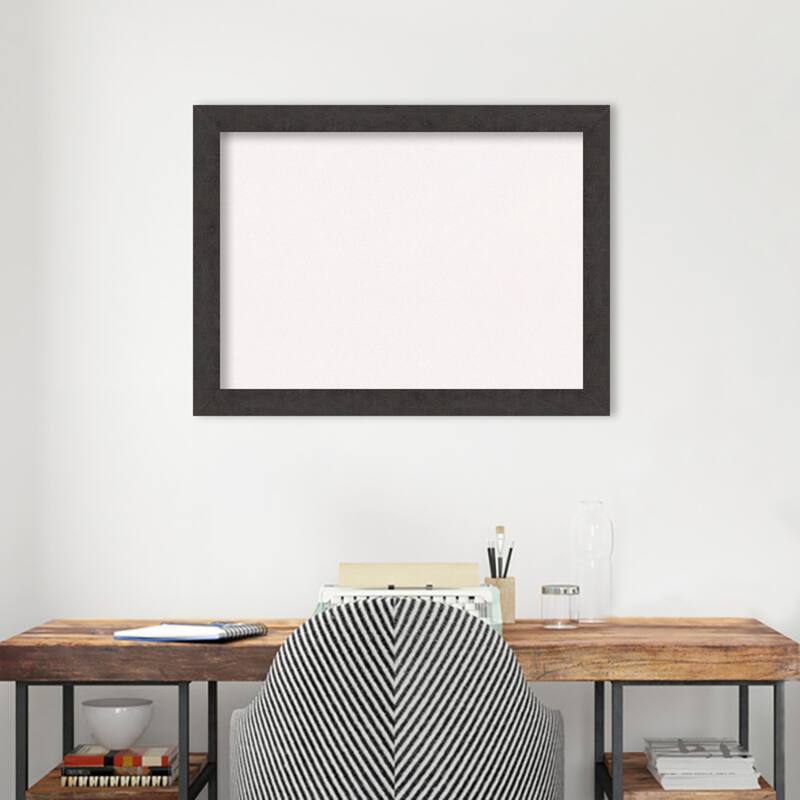 Rustic Plank Narrow Framed White Corkboard Bulletin Board