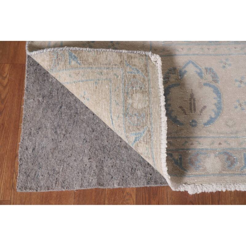 Hand Knotted Oriental 100% Wool Carpet Traditional Medallion Beige & Ivories Tabriz Area Rug - 12' 10'' X 9' 6''