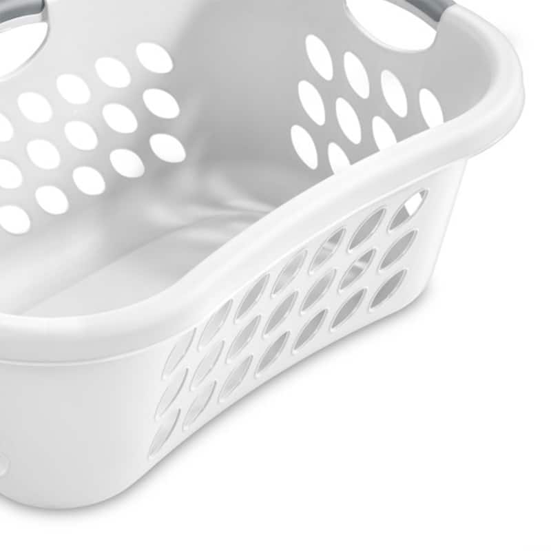 Sterilite Ultra 2 Bushel Plastic Stackable Clothes Laundry Basket, Aqua (6 Pack)