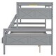 preview thumbnail 11 of 18, Contemporary Twin over Full Bunk Bed with Ladder, Sturdy Construction & Safety Guardrail, Save Space or Split Into 2 Beds