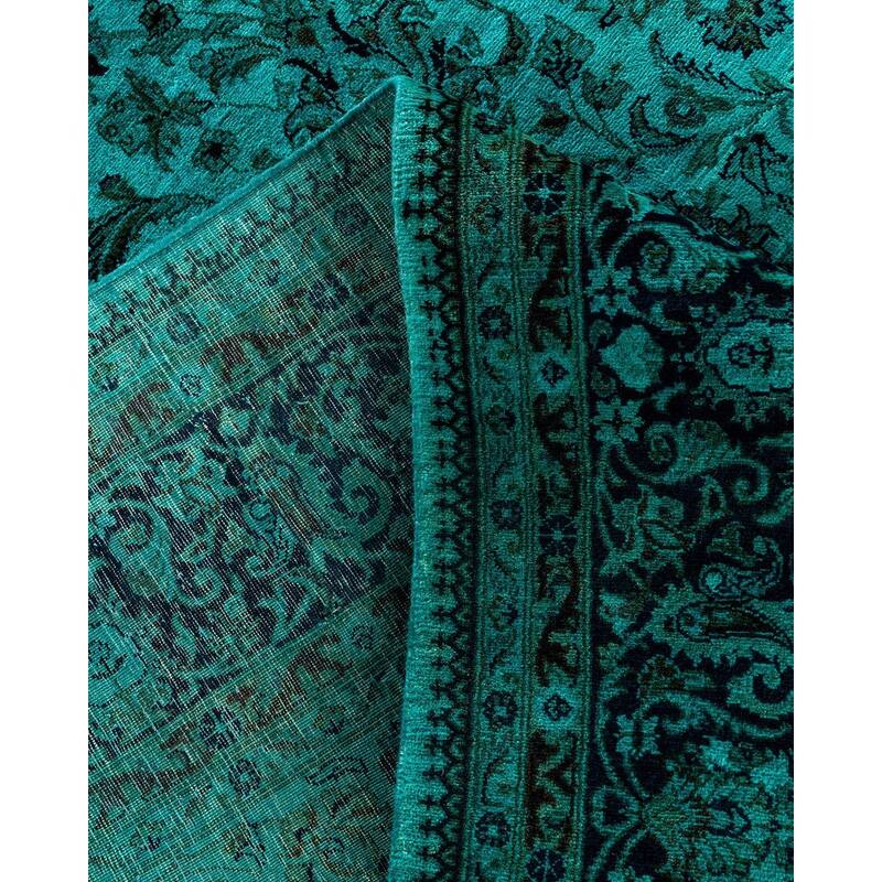 Contemporary Overdyed Wool Hand Knotted Area Rug - 6' 1" x 9' 2"
