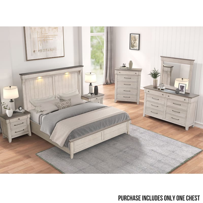 Roundhill Furniture Walcott 5-Drawer Bedroom Chest