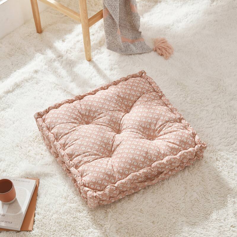 Peri Home Block Floral Floor Cushion Pillow