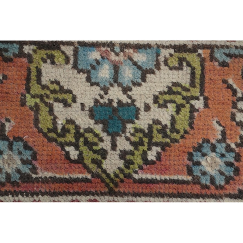 Hand Knotted Oriental 100% Wool Carpet Traditional Floral Oranges & Rust Tabriz Area Rug - 6' 0'' X 4' 6''