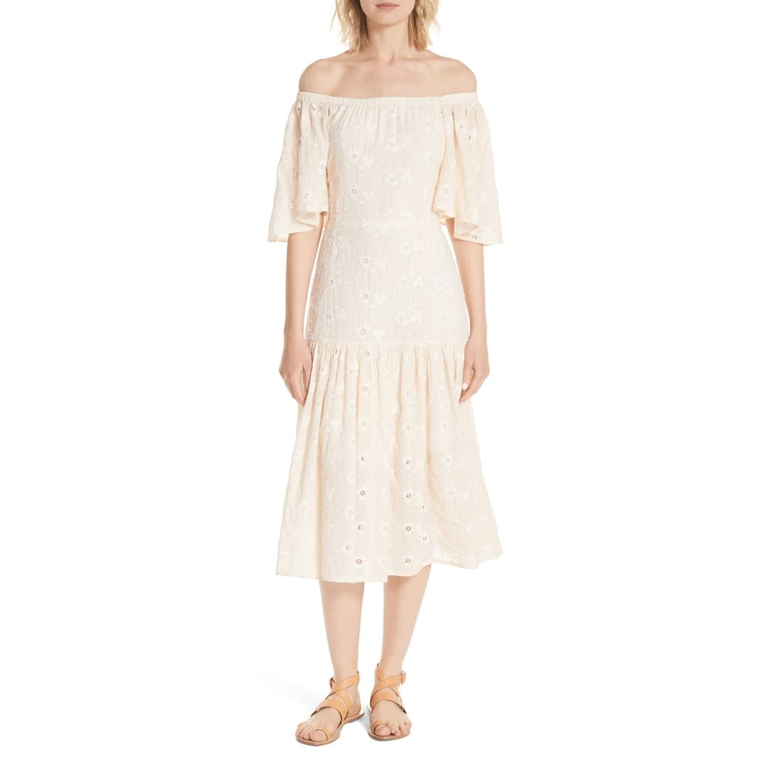 rebecca taylor off the shoulder dress