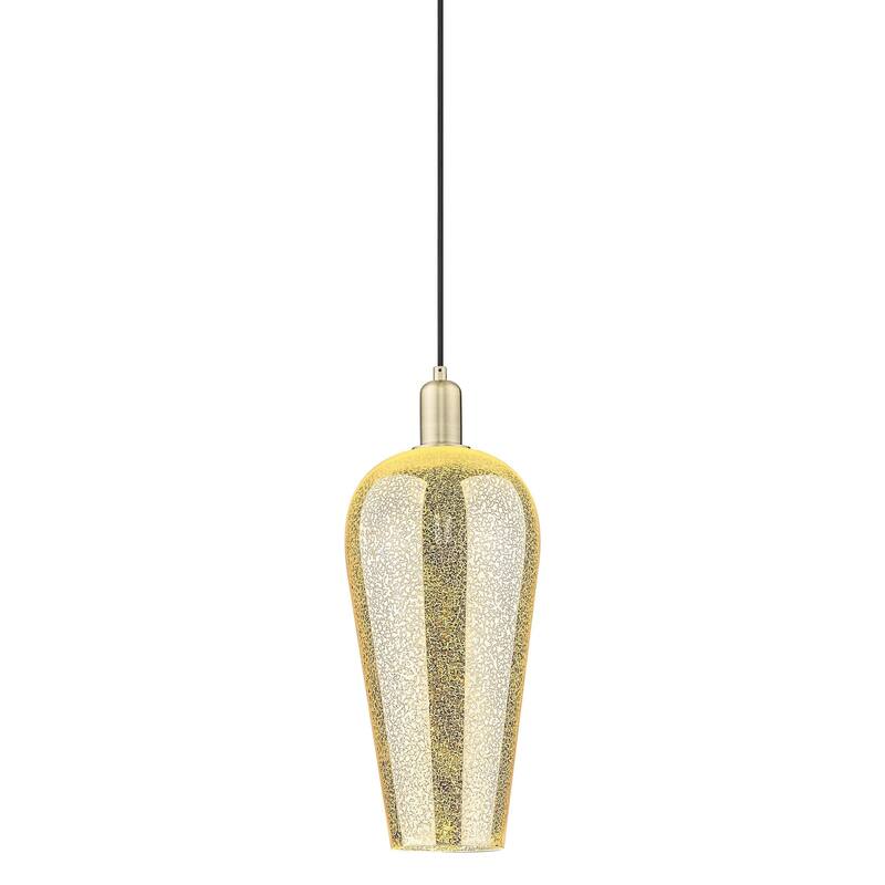Innovations Lighting 716-1P-20-8 Chelsea Pendant Chelsea 8" Wide Mini - Antique Brass / Mercury Deco Swirl