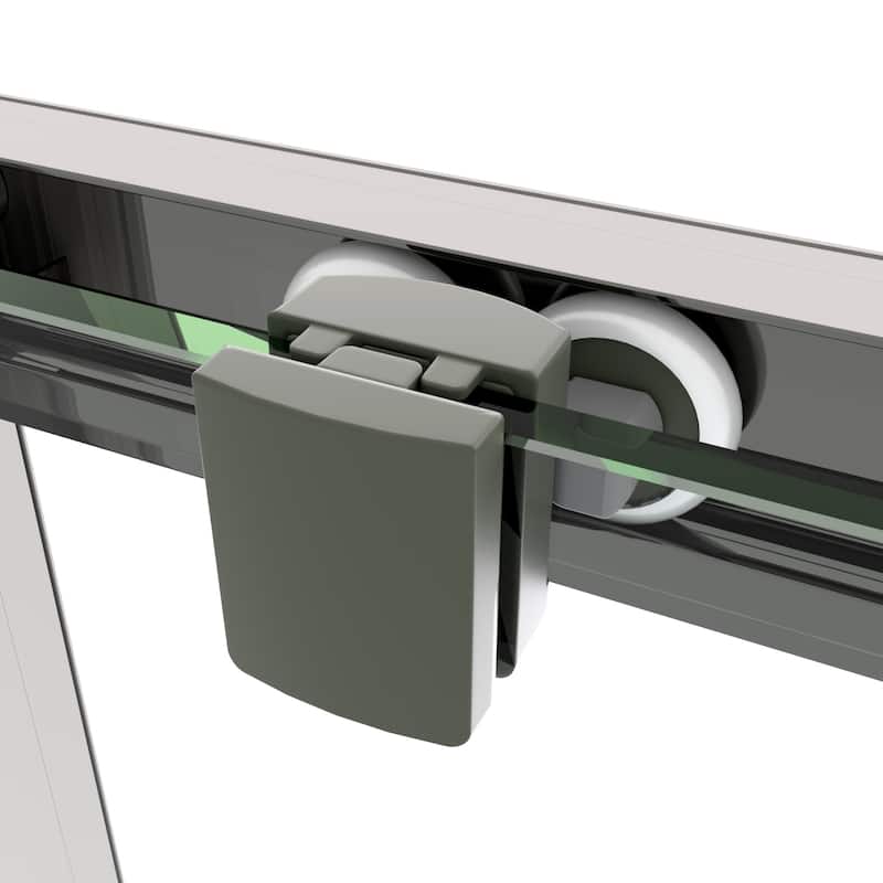 Framed Single Sliding Shower Door with 1/4" Tempered Glass