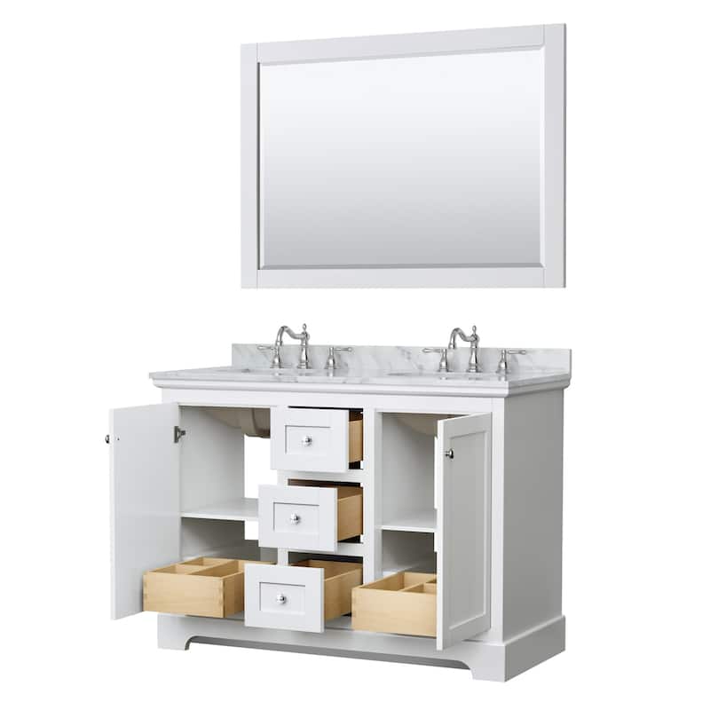 Wyndham Collection Avery 48" Free Standing Double Basin Vanity Set