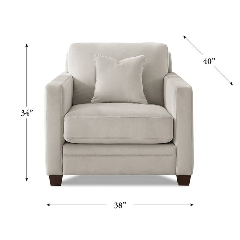 Hydeline Naples Fabric Chair, Memory Foam and Springs