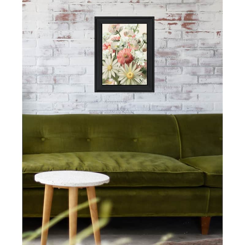 TrendyDecor4U Contemporary "Summer Wildflowers For You" Framed Print Wall Art