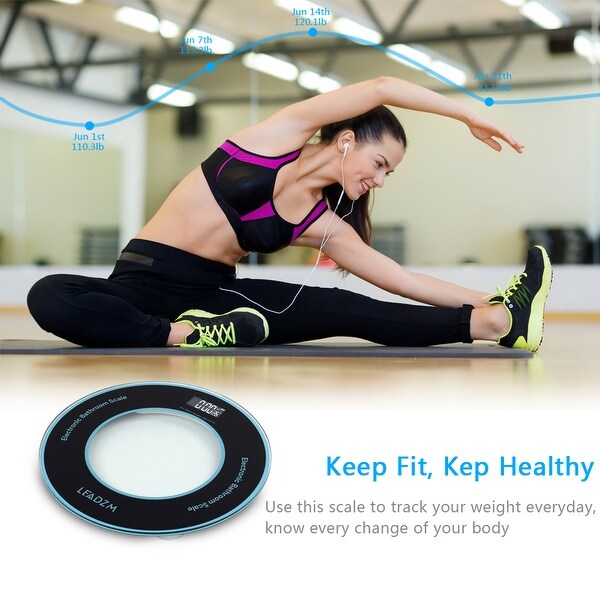 LEADZM 180Kg/50g Compact Disc Model Personal Weighing Bathroom Scale. Opens flyout.