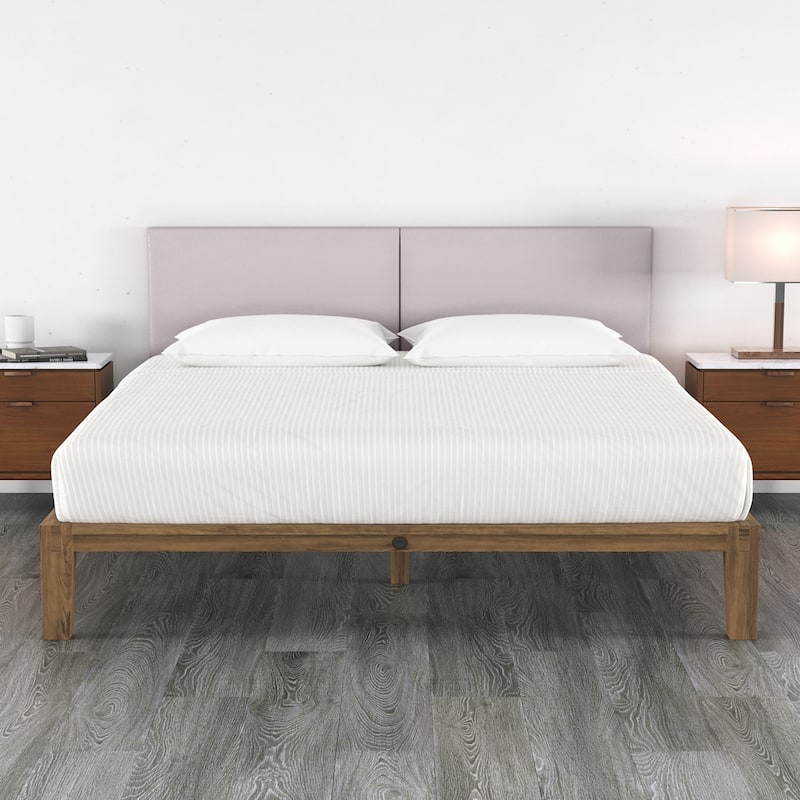 Jaxx Panelist Modern Padded Headboard in Premuim Vegan Leather - Set of 2 Wall Mounted Panels - Vegan Leather Arctic Fox - King