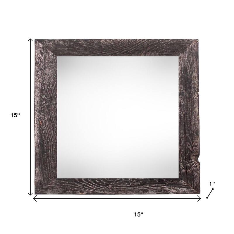 HomeRoots 12" x 12" Black Solid Wood Tabletop Picture Frame