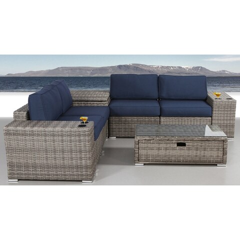 8 Piece Sunbrella Sectional Set with Cushions