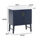 preview thumbnail 21 of 35, Spring Mill Cabinets 30" Darya Bathroom Vanity With 2-Doors, 1 Drawer, and White Sink Top