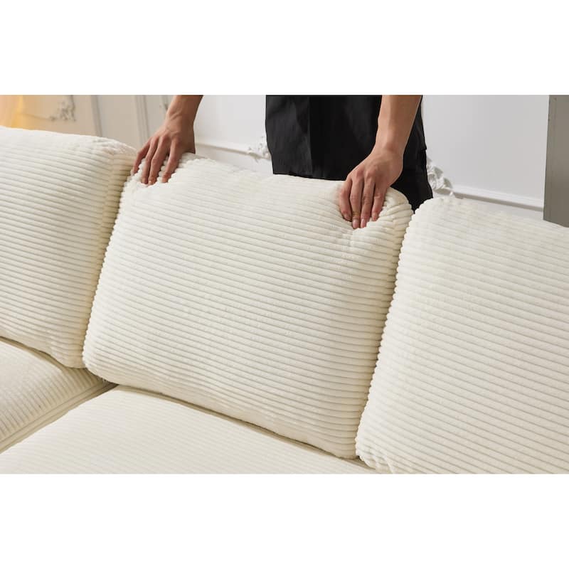 98.4" L-Shaped 4-Seat Modular Sofa