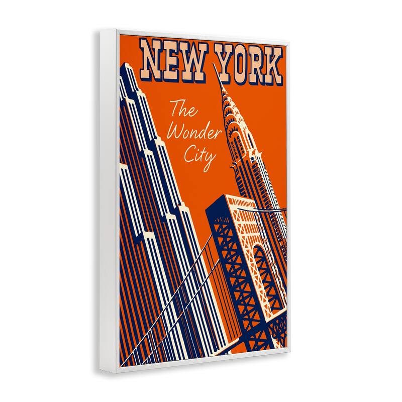 Stupell New York The Wonder City Framed Giclee Art Design By Marcus Jules
