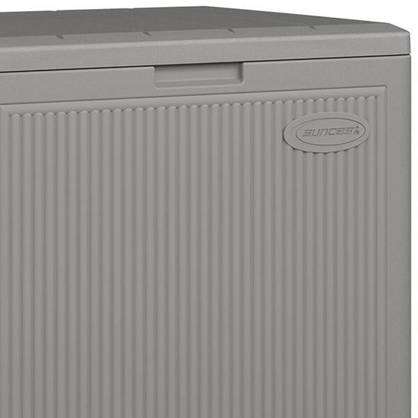 Suncast 22 Gallon Small Reeded Deck Box - Resin Outdoor Storage For Patio Cushions & Garden Supplies