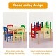preview thumbnail 8 of 10, Costway Kids 5 Piece Table Chair Set Pine Wood Multicolor Children