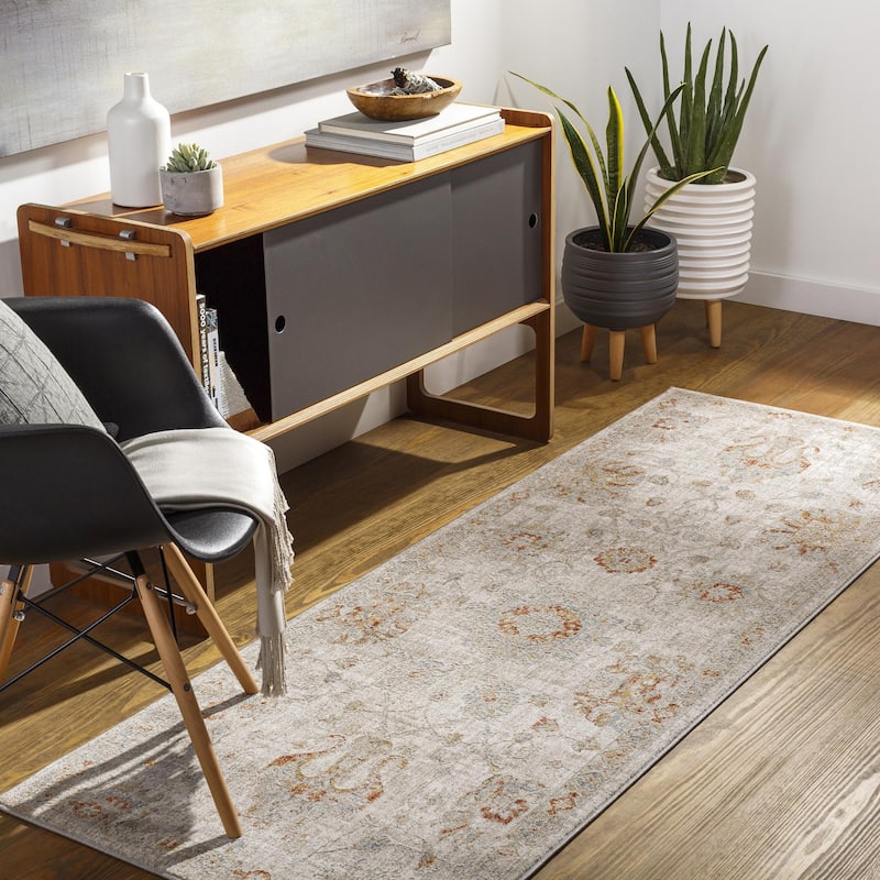 Livabliss Avant Garde Updated Traditional Medallion Area Rug - Cream - 2' 7" x 10'