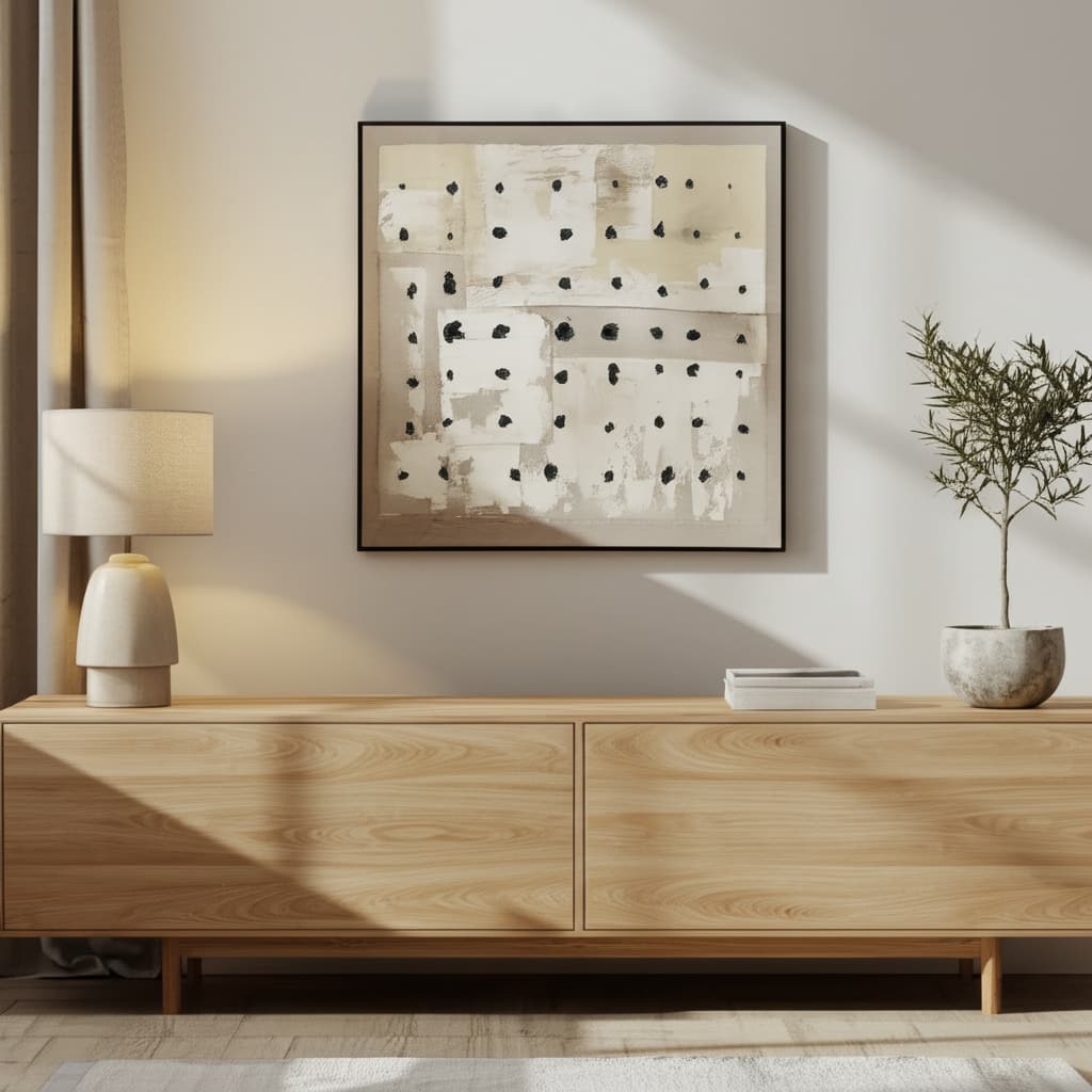 Canvas Wall Art Wood Frame Textured Design for Home Office - 40" Multi