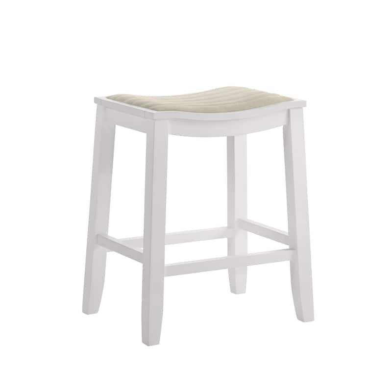 Iyani Backless Bar Stool, Counter Height Kitchen Stool with Wood Legs