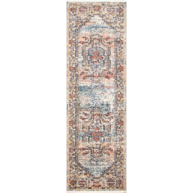 Nuloom Marley Traditional Medallion Fringe Area Rug