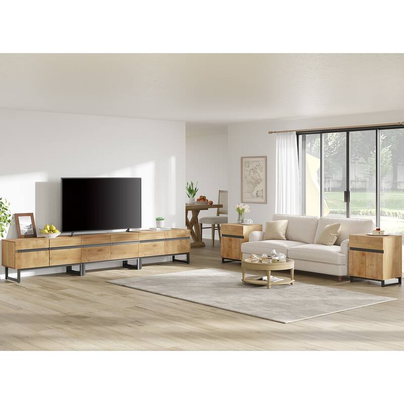 WAMPAT TV Stand and End Table Set of 3