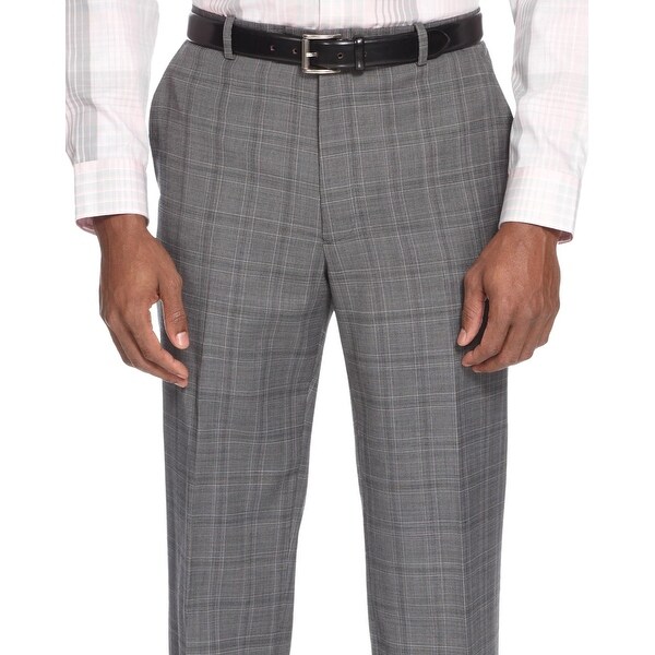 gray plaid dress pants