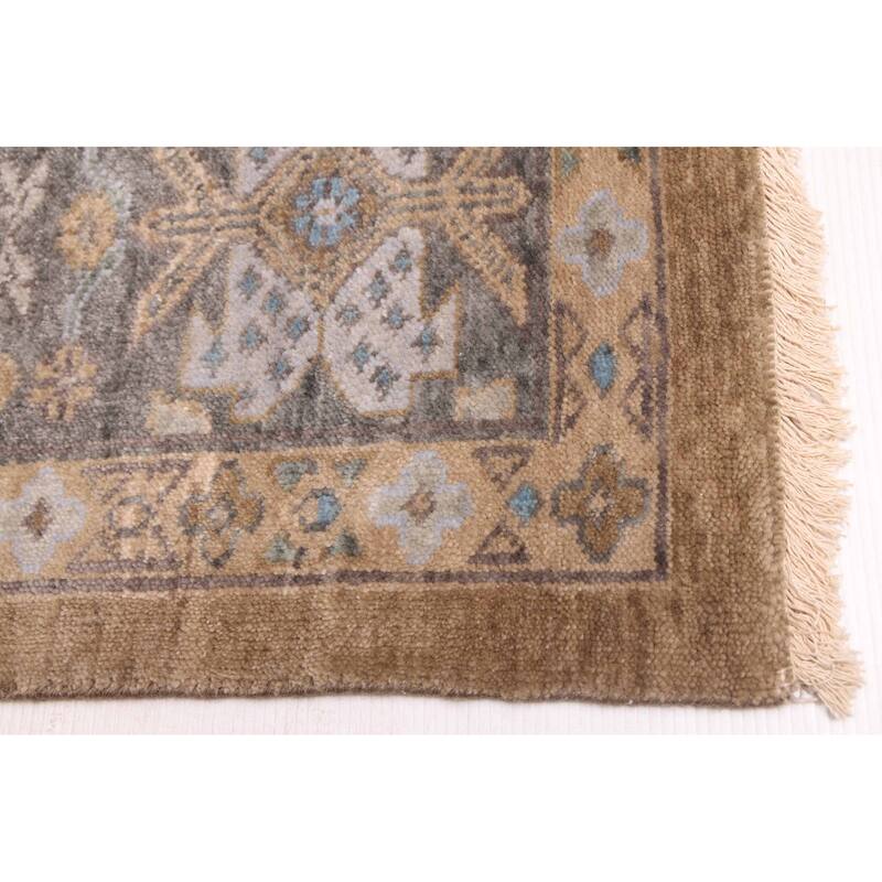 ECARPETGALLERY Hand-knotted Jules Sultane Light Grey Wool Rug - 8'1 x 9'11