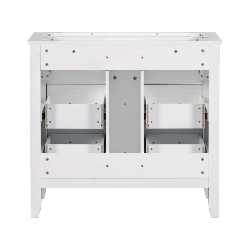 34 inch MDF Freestanding Bathroom Vanity without Counter Top
